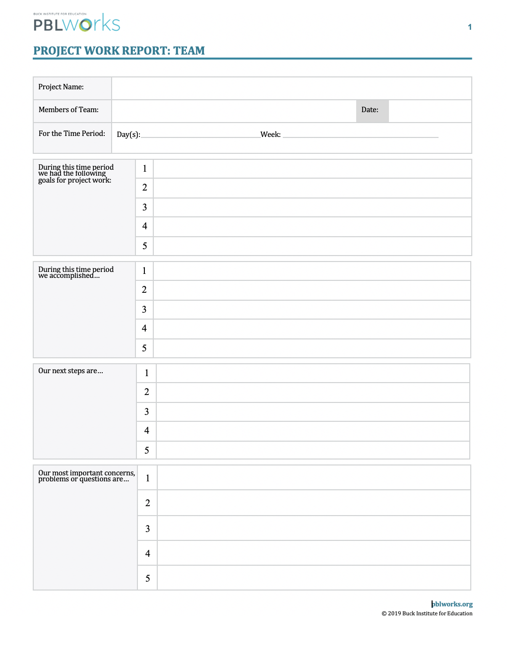 Project Work Report Team MyPBLWorks